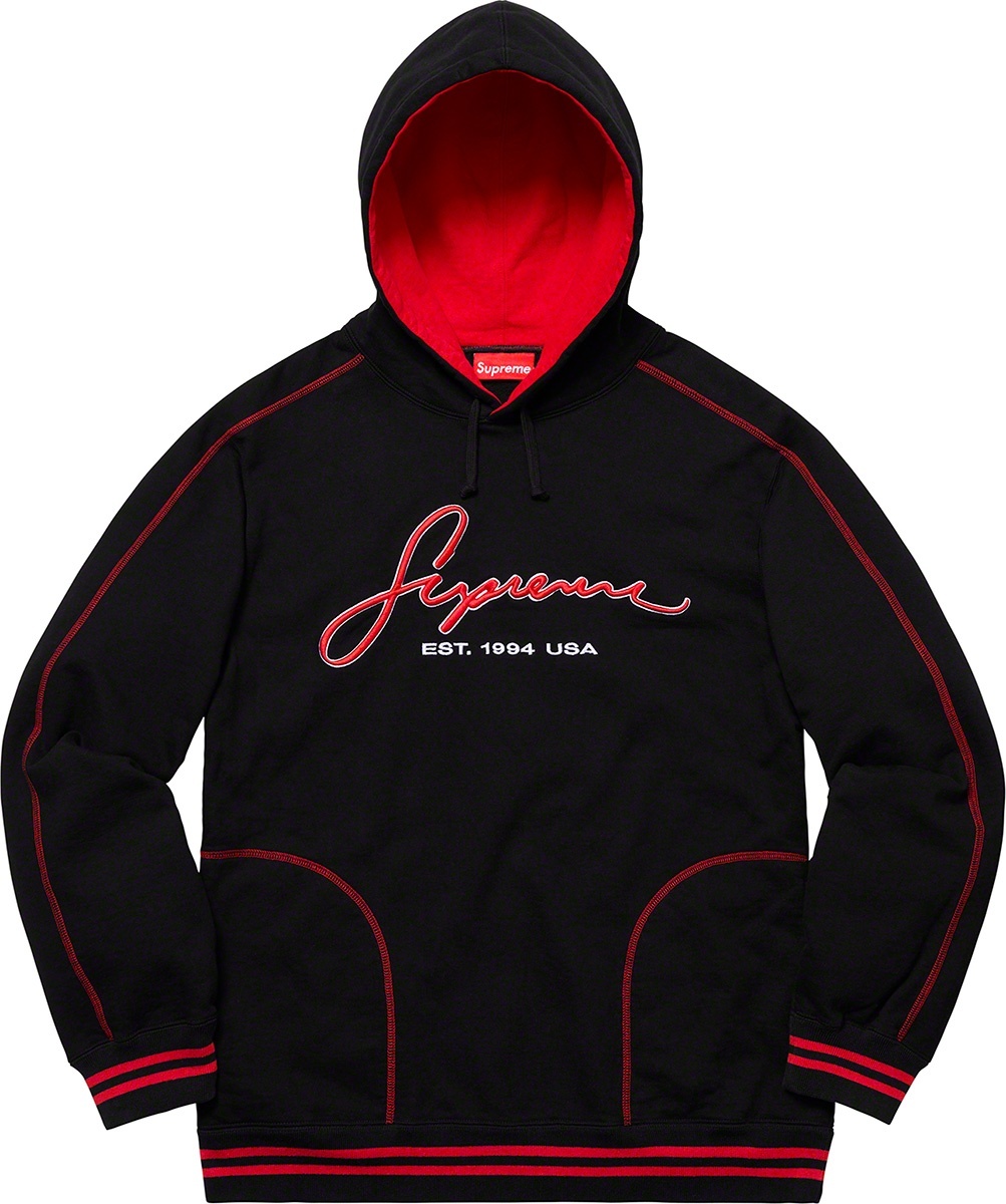 Contrast Embroidered Hooded Sweatshirt view 2